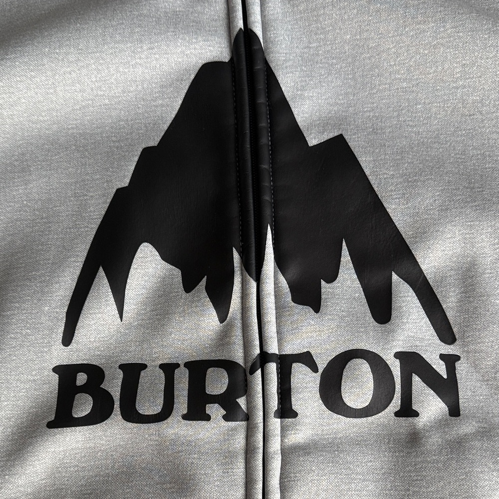 Burton - Light Gray Full-Zip Hoodie with Black Logo - medium - men - Picture 5 of 9